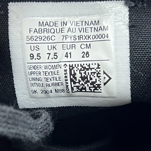 Converse Chuck Taylor All Star Platform Women Size 9.5 Black Low Shoes Sneakers - Picture 8 of 8